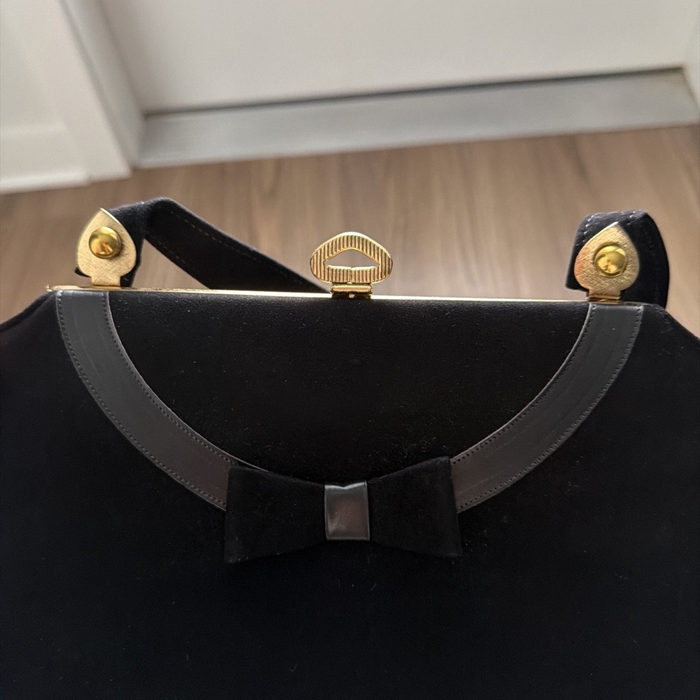1950’s Vintage Black Bag - Picture 3 of 6